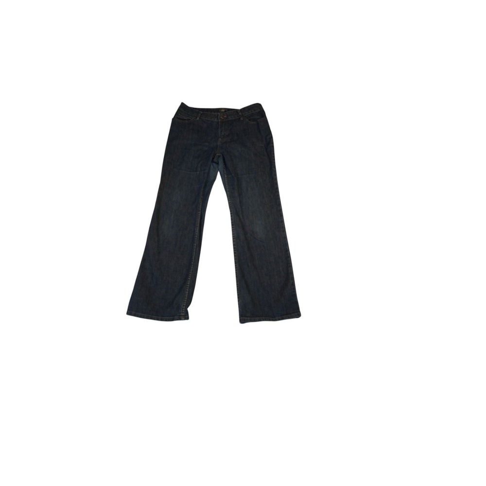 J Jill Women's 8 Petite Dark Wash Wide Leg Jeans